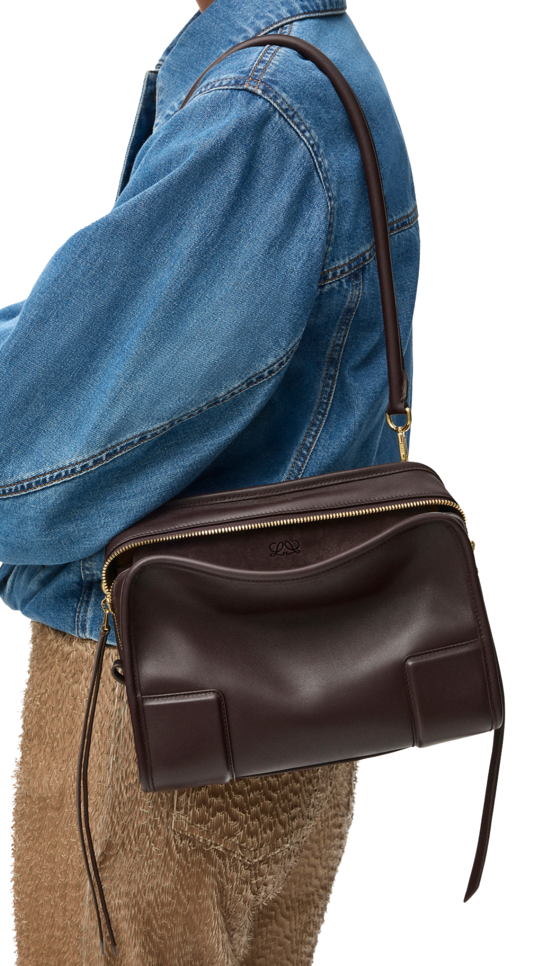 Small Amazona 180 Bag in Dark Chestnut Soft Calfskin