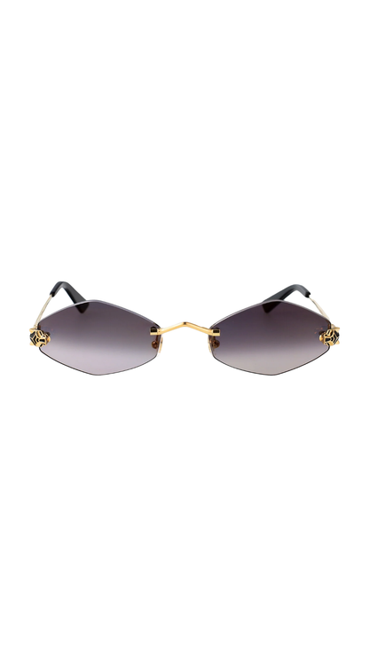 Panthère de Cartier Sunglasses in Gold/Grey