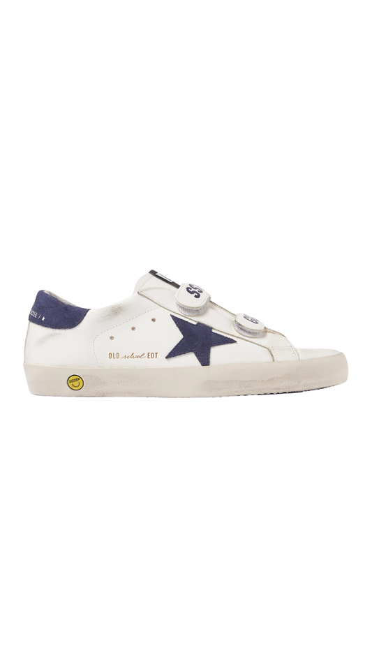 Old School Sneakers With Suede in White