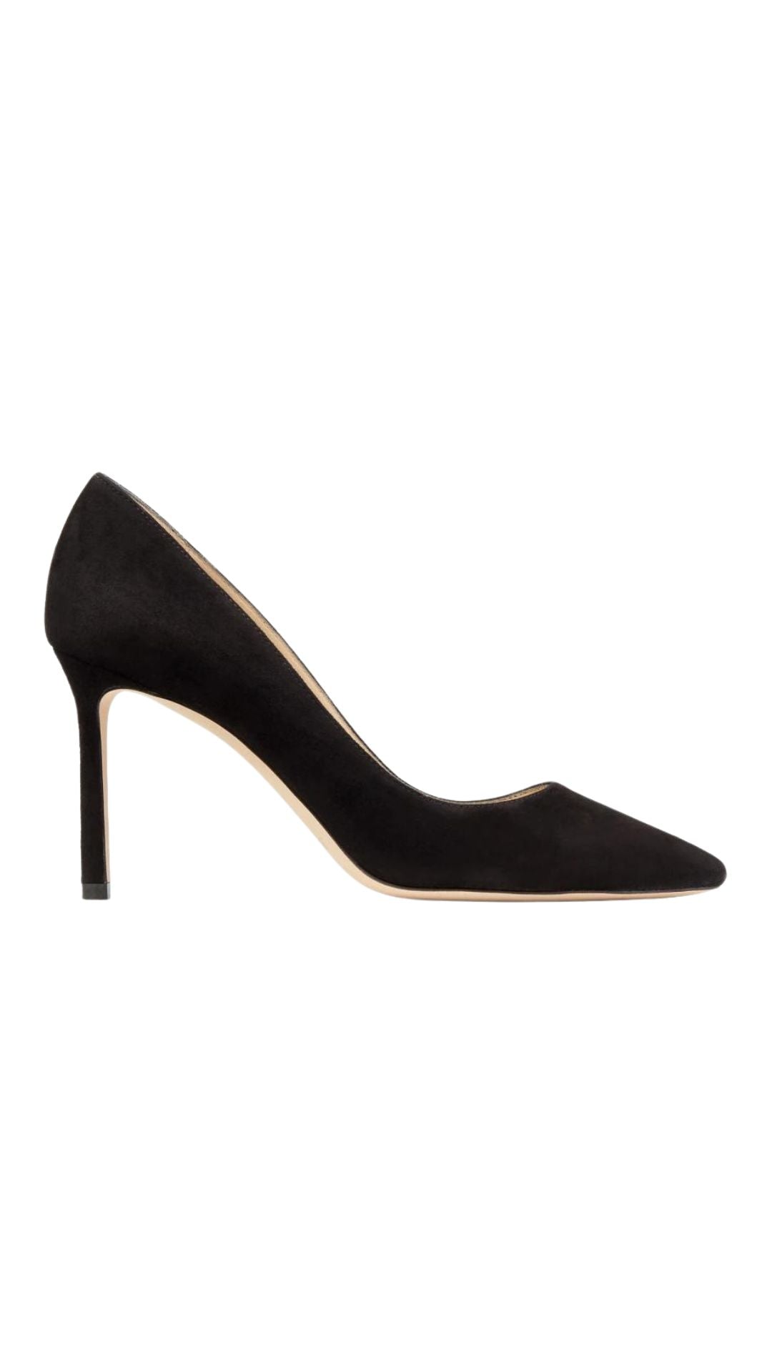 Zapatos de tacón de aguja Romy 85 de ante negros