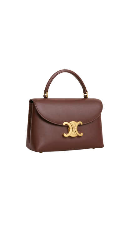 Teen Nino Bag in Supple Grained Calfskin in Chestnut