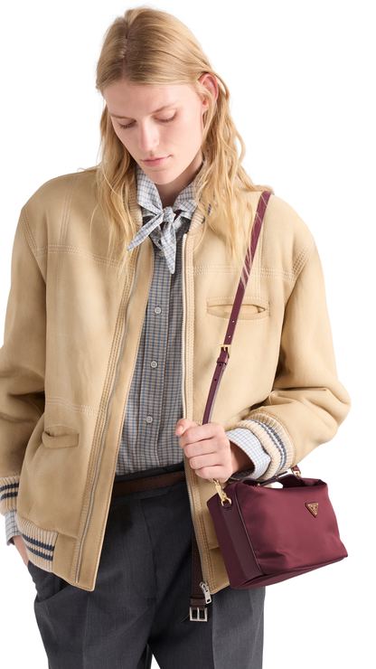 Chérie Re-Nylon Mini-Bag in Burgundy