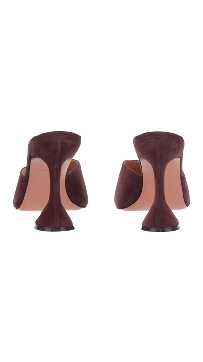 Lupita Slipper 95 in Suede Bordeaux