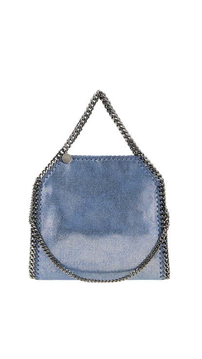 Falabella Mini Metallic Tote Bag in Blue