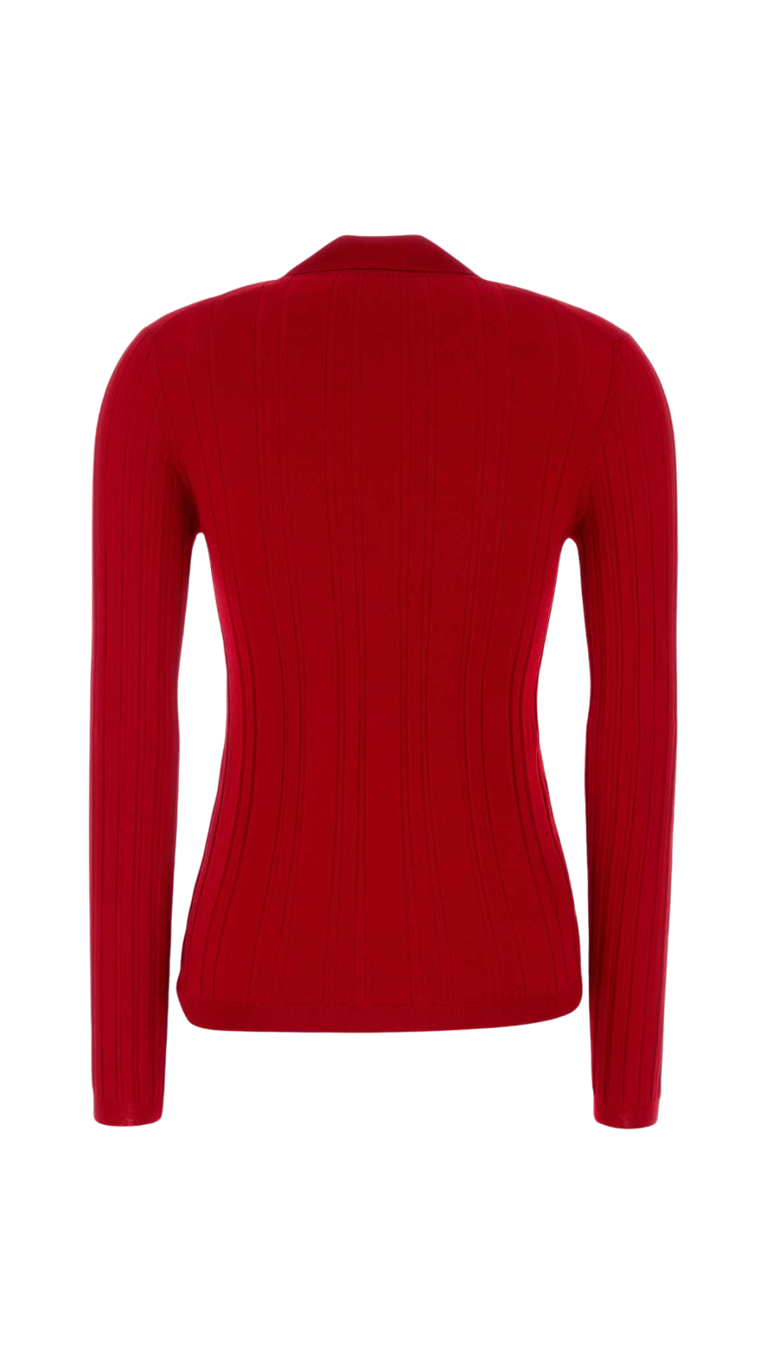 Polo Knitwear in Red Cotton