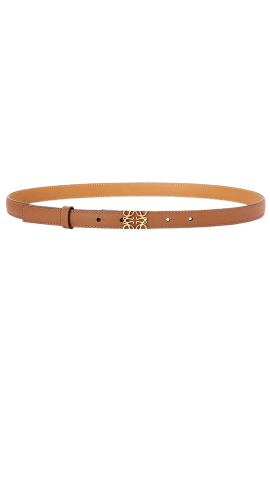 Anagram Belt in Tan/Gold