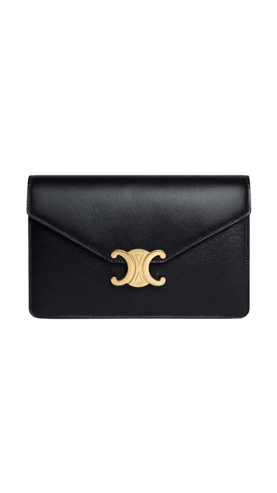 Wallet On Chain Margo In Black Shiny Calfskin