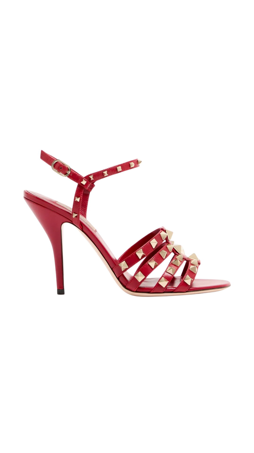 Rockstud Kidskin Sandal 100mm in Red