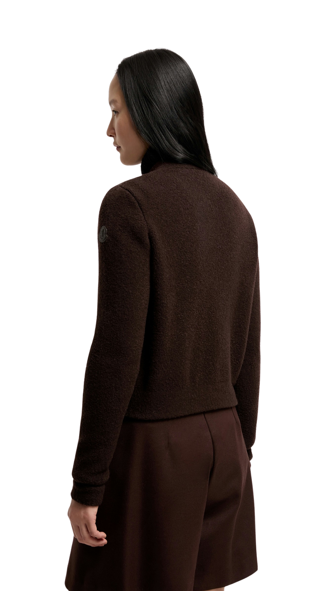 Bouclé Wool Blend Padded Cardigan