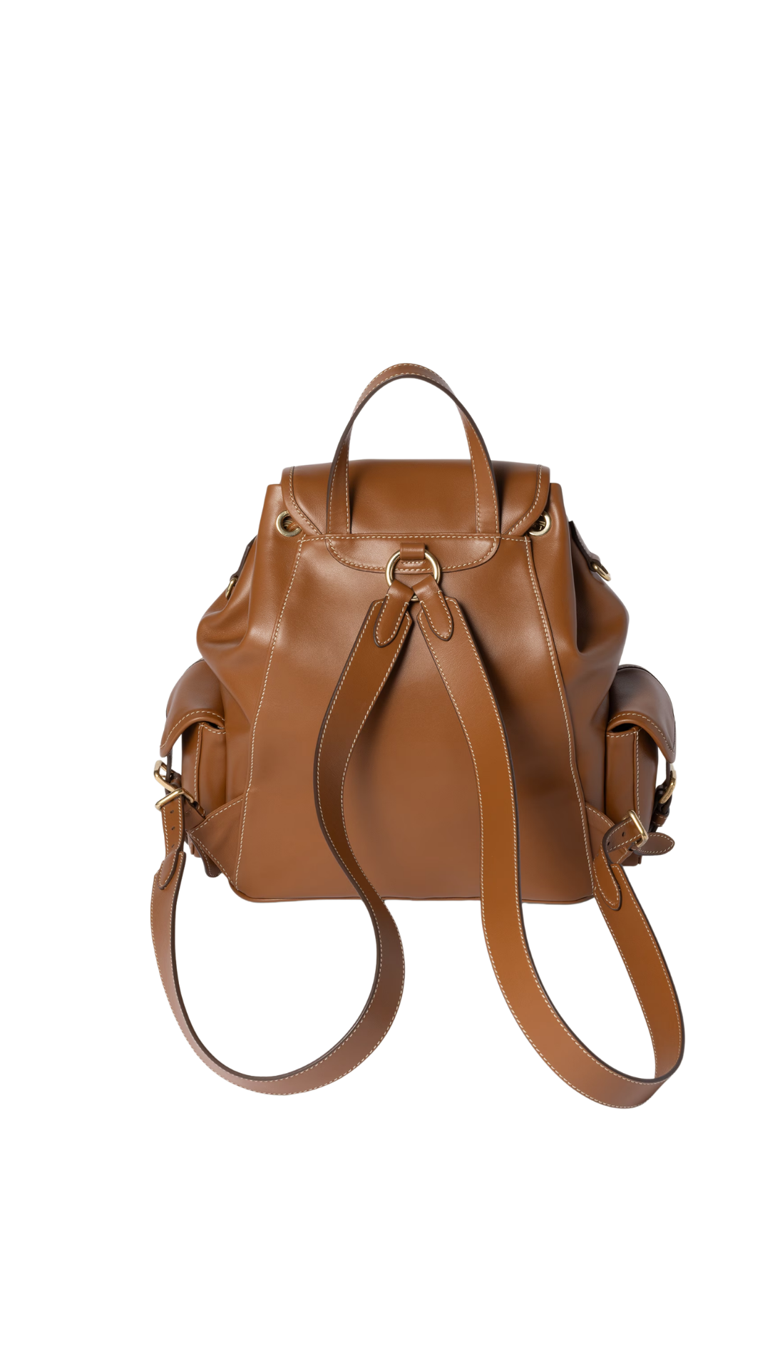 Leather Backpack in Cognac