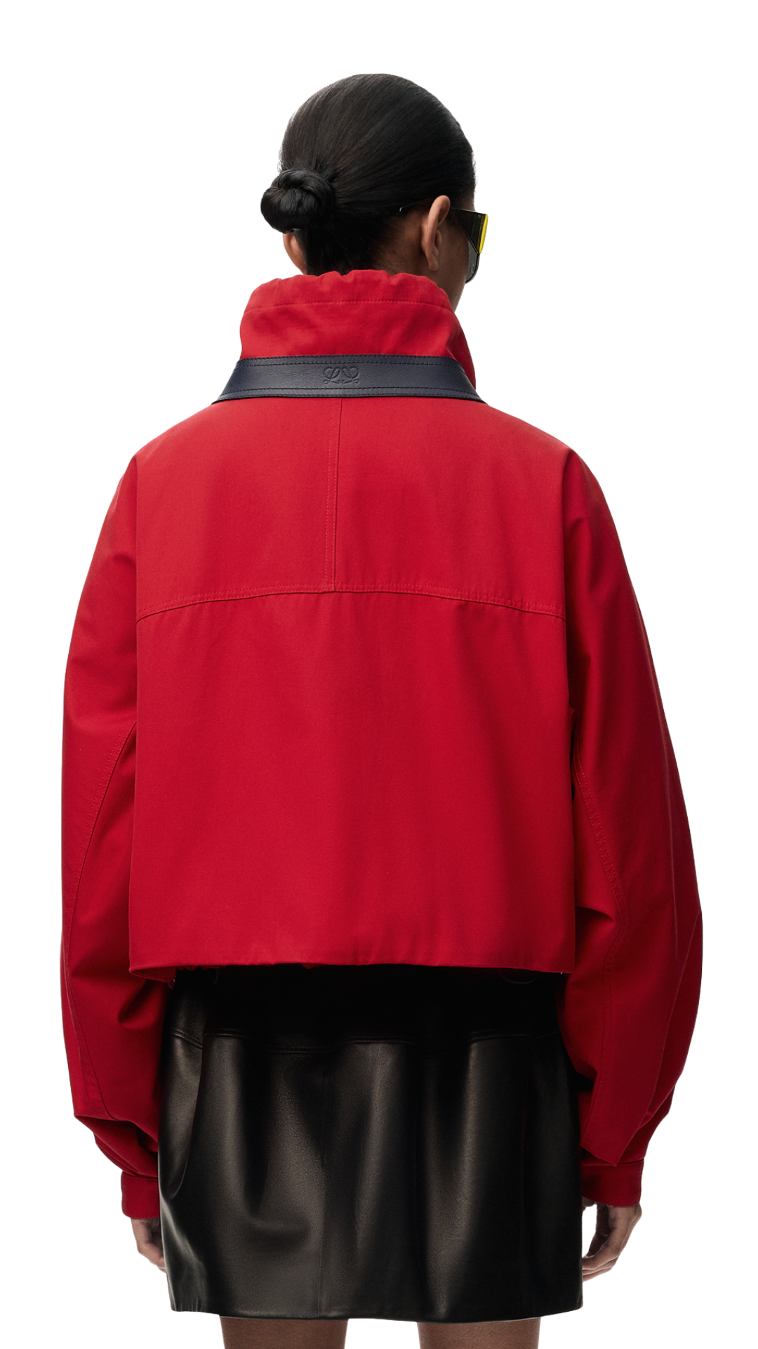 Jacket in Red Cotton and Silk