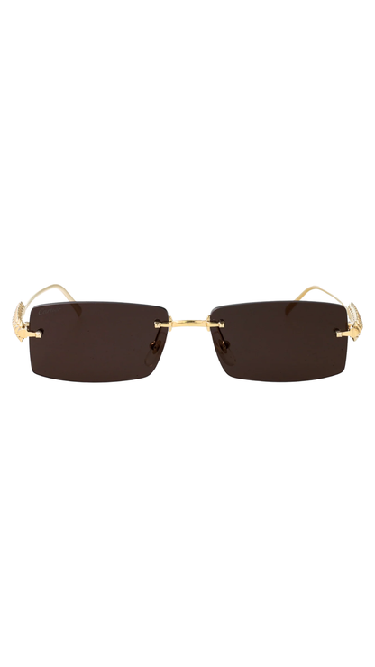 Clash de Cartier Sunglasses in Rectangular Shape and Black Lenses