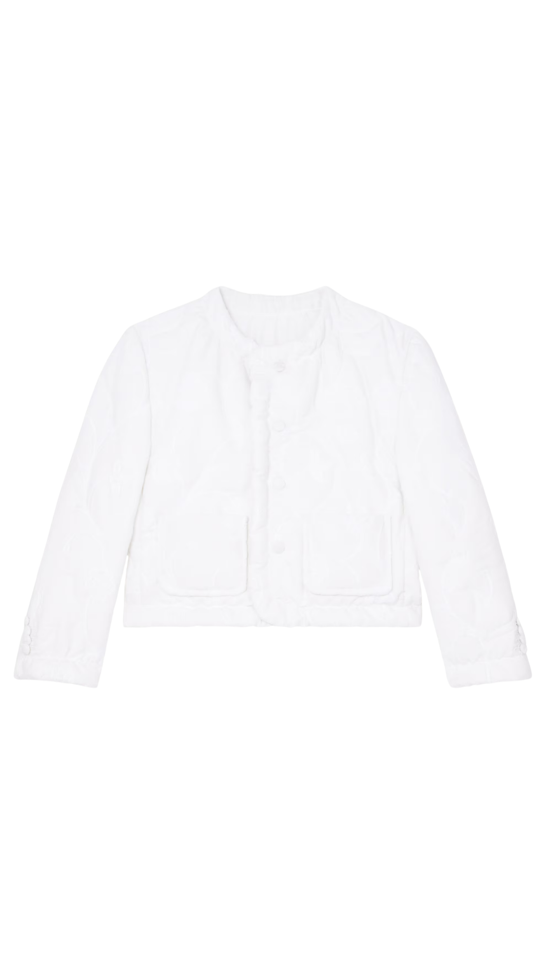 Jacket in White Flower Guilting