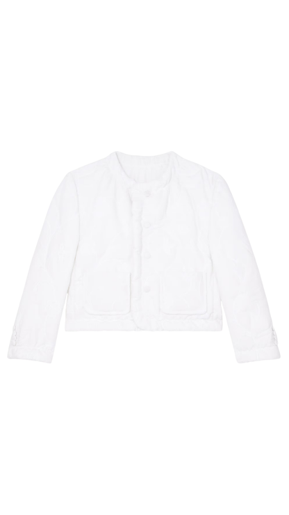 Jacket in White Flower Guilting