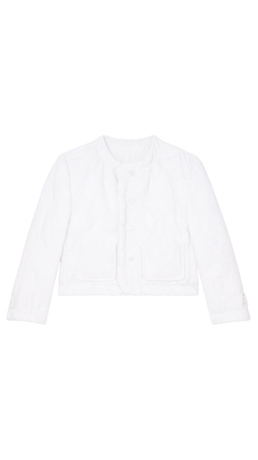 Jacket in White Flower Guilting