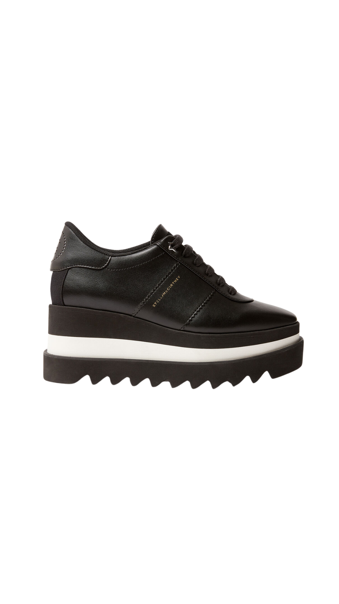 Sneak-Elyse Platform Trainers in Black