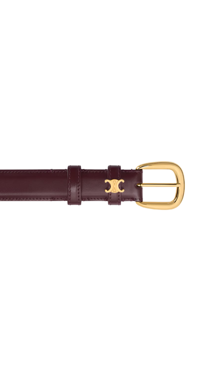 Medium 25mm Vivienne Belt in Deep Burgundy Taurillon Leather