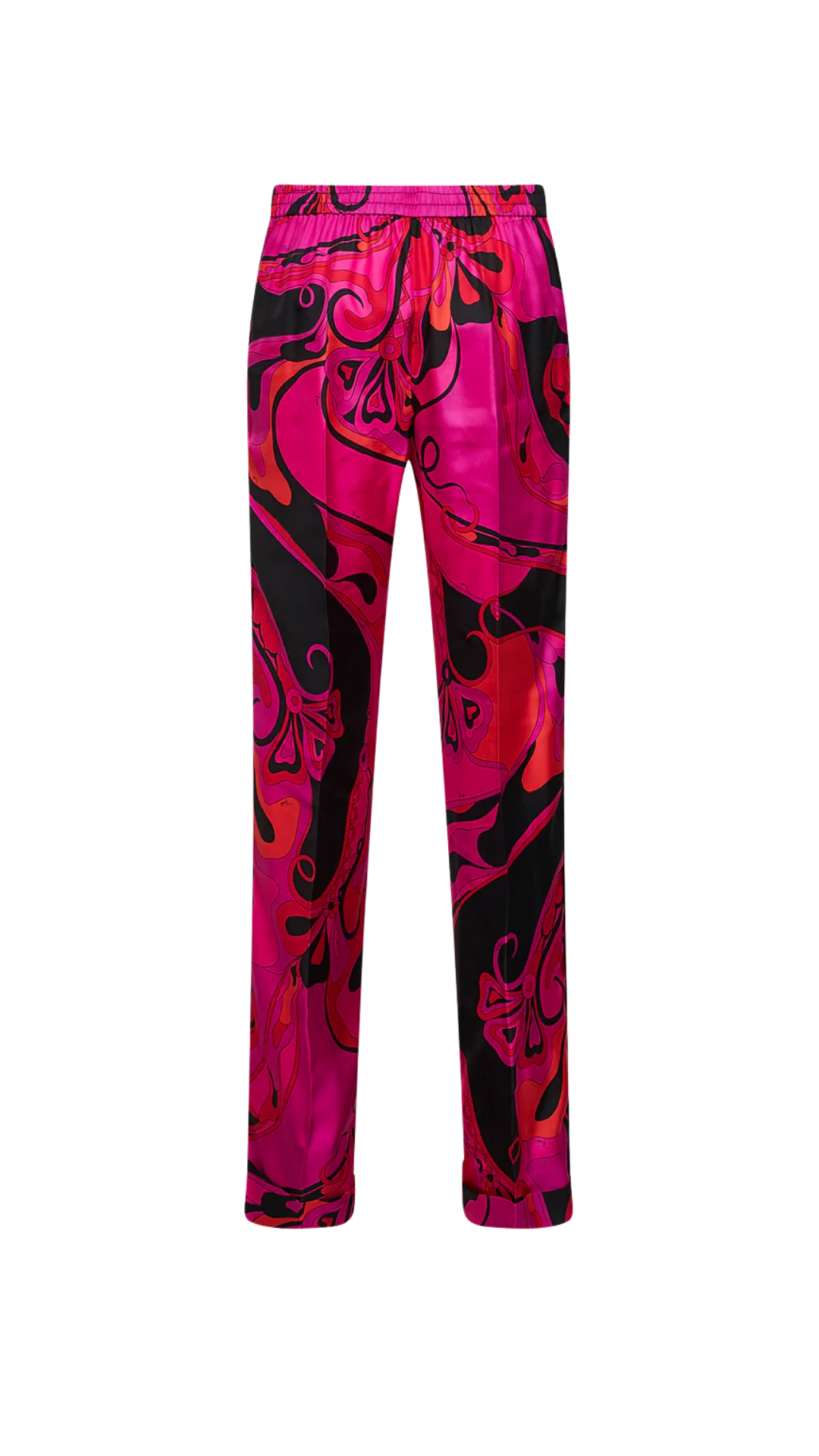 Orchidee Print Silk Pants