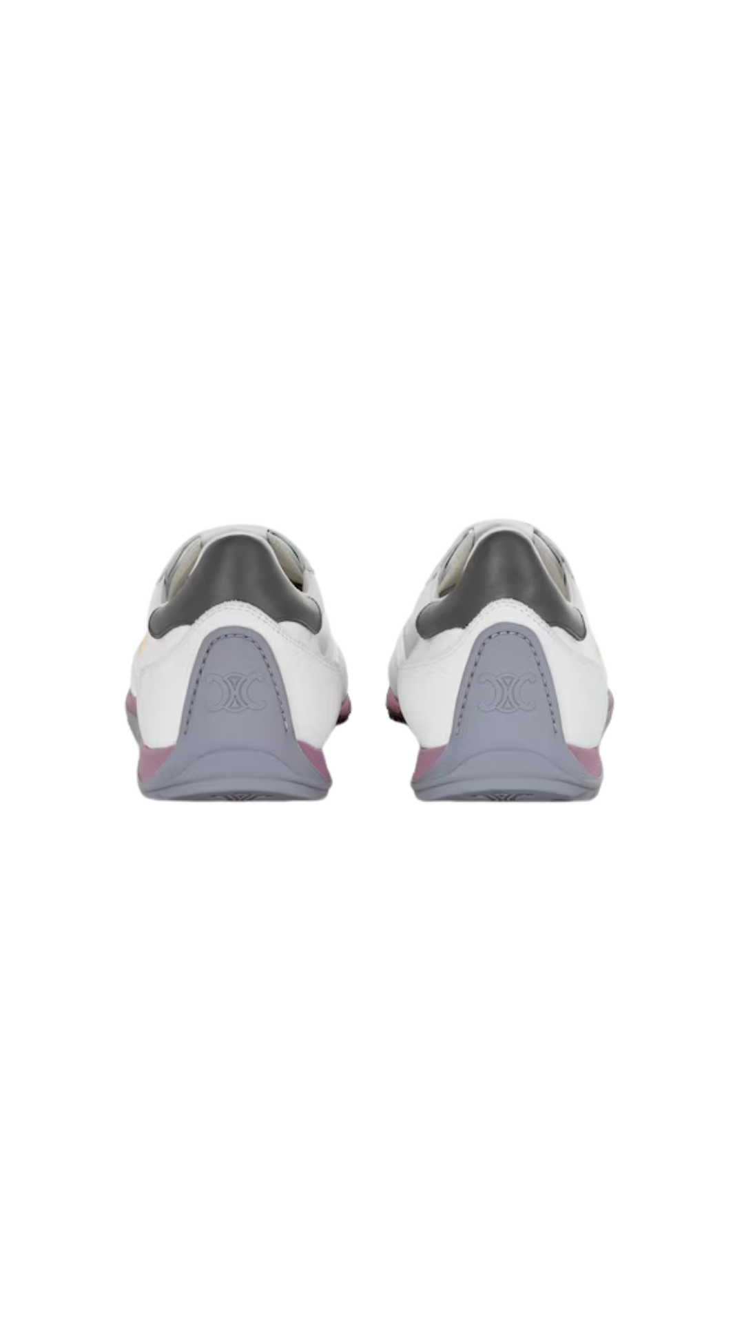 Racer Sneacker in Nylon, Suede Calfskin in Optic White/Light Purple/Grey