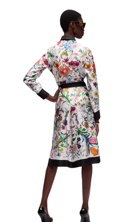 Printed Silk Shirt in Multicolor
