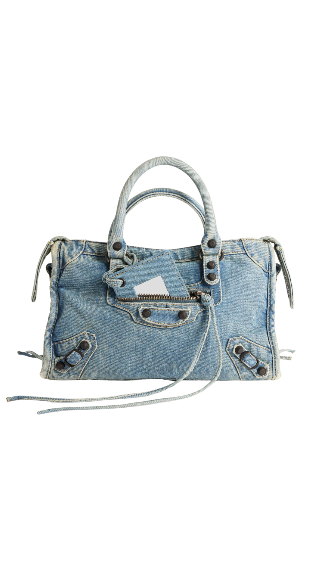 Le City Bag Small in Blue in Blue Washed Denim