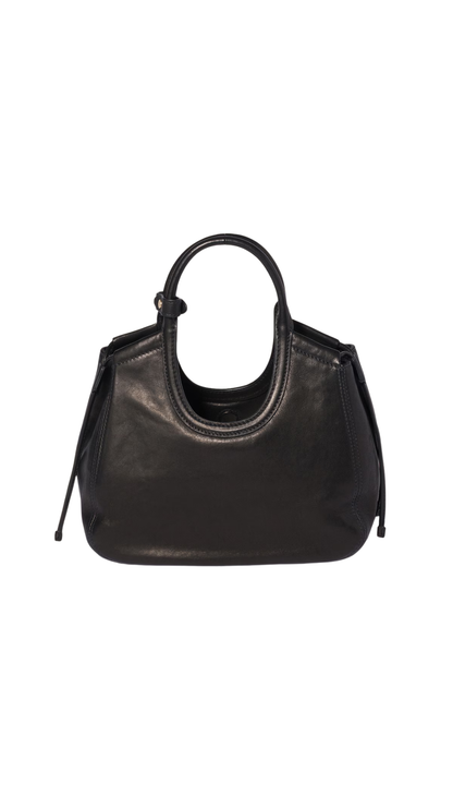 Ivy Nappa Leather Tote Bag in Black