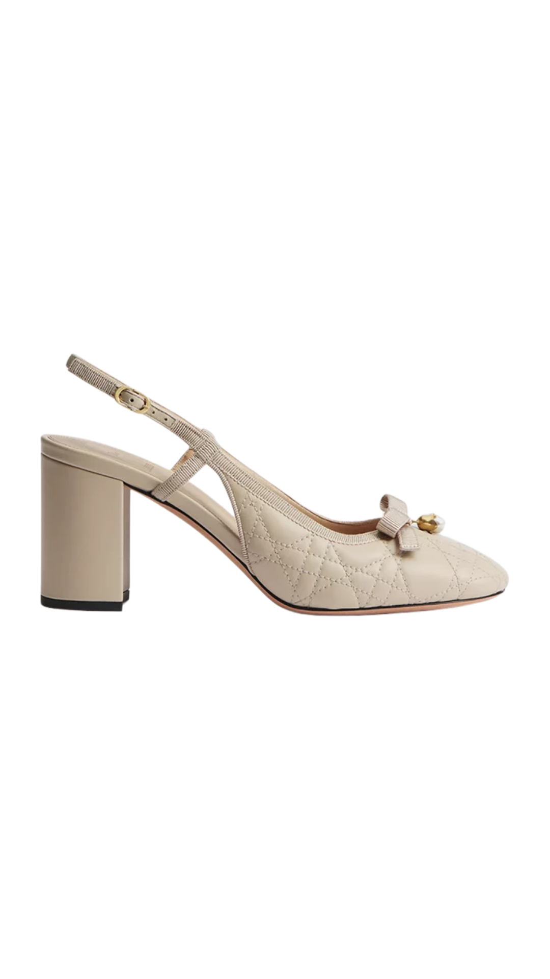 Ballet Slingback Pump in Trench Quilted Cannage Lambskin