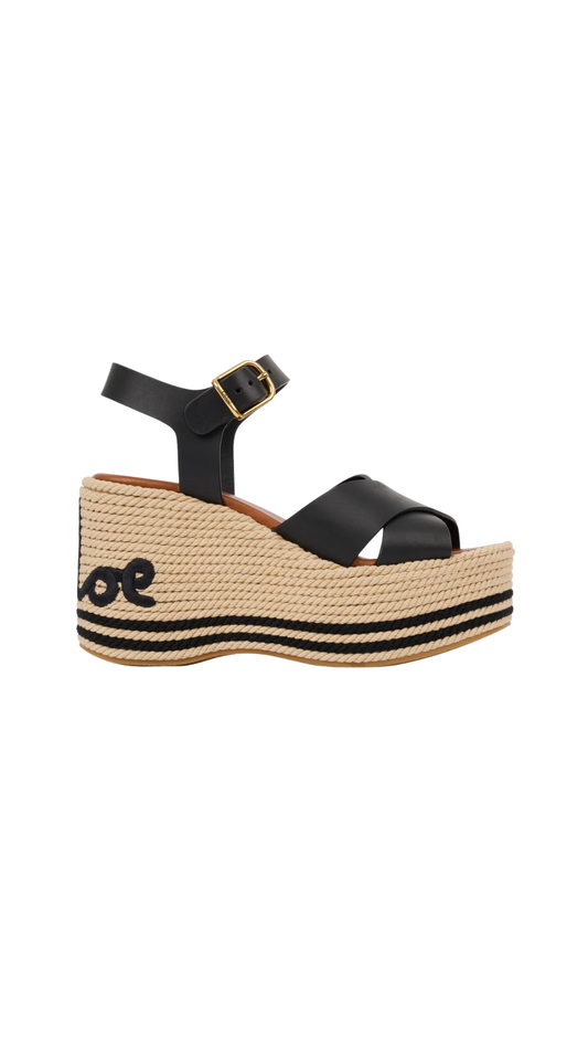 Sand Wedge Sandal in Black