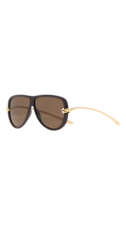 Knot Aviator Sunglasses in Brown