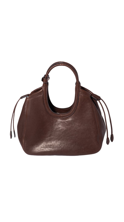 Ivy Nappa Leather Tote Bag in Briarwood