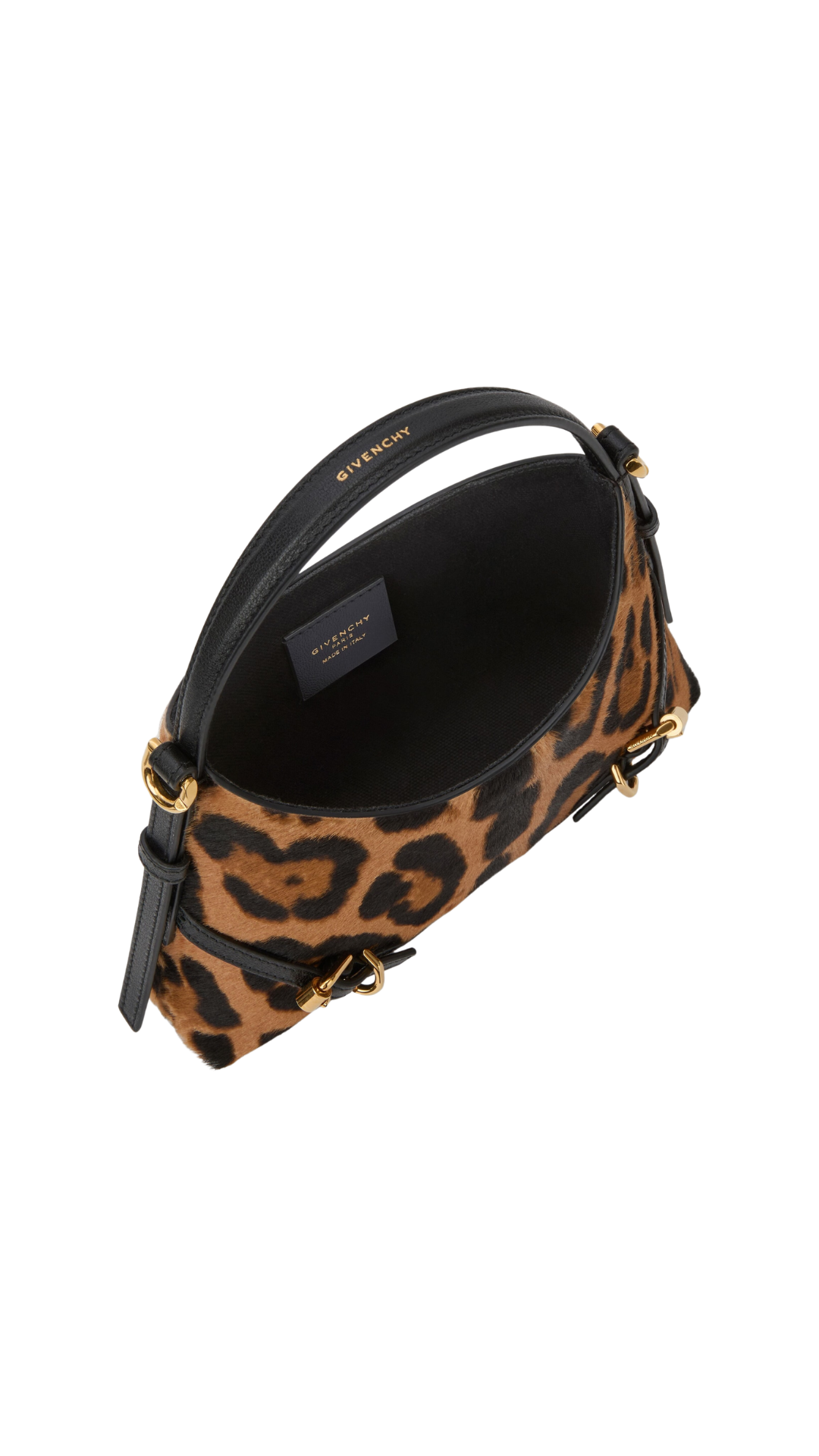 Nano Voyou Bag in Pony Effect Leather with Leopard Pattern