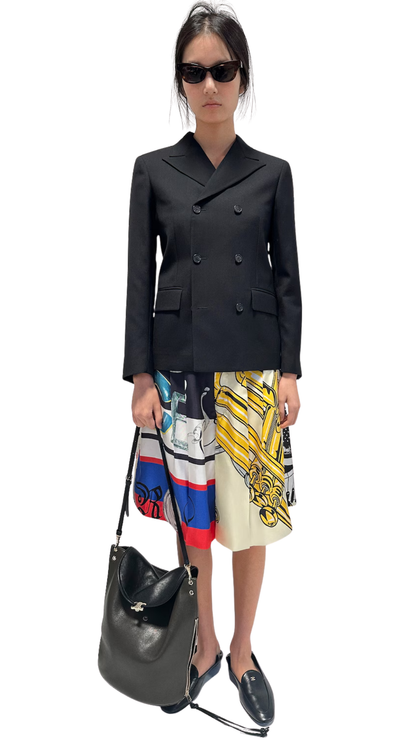 Shorts in Printed Silk Twill
