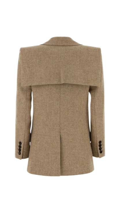 Single-Breasted Tailored Jacket in Prince of Wales Wool