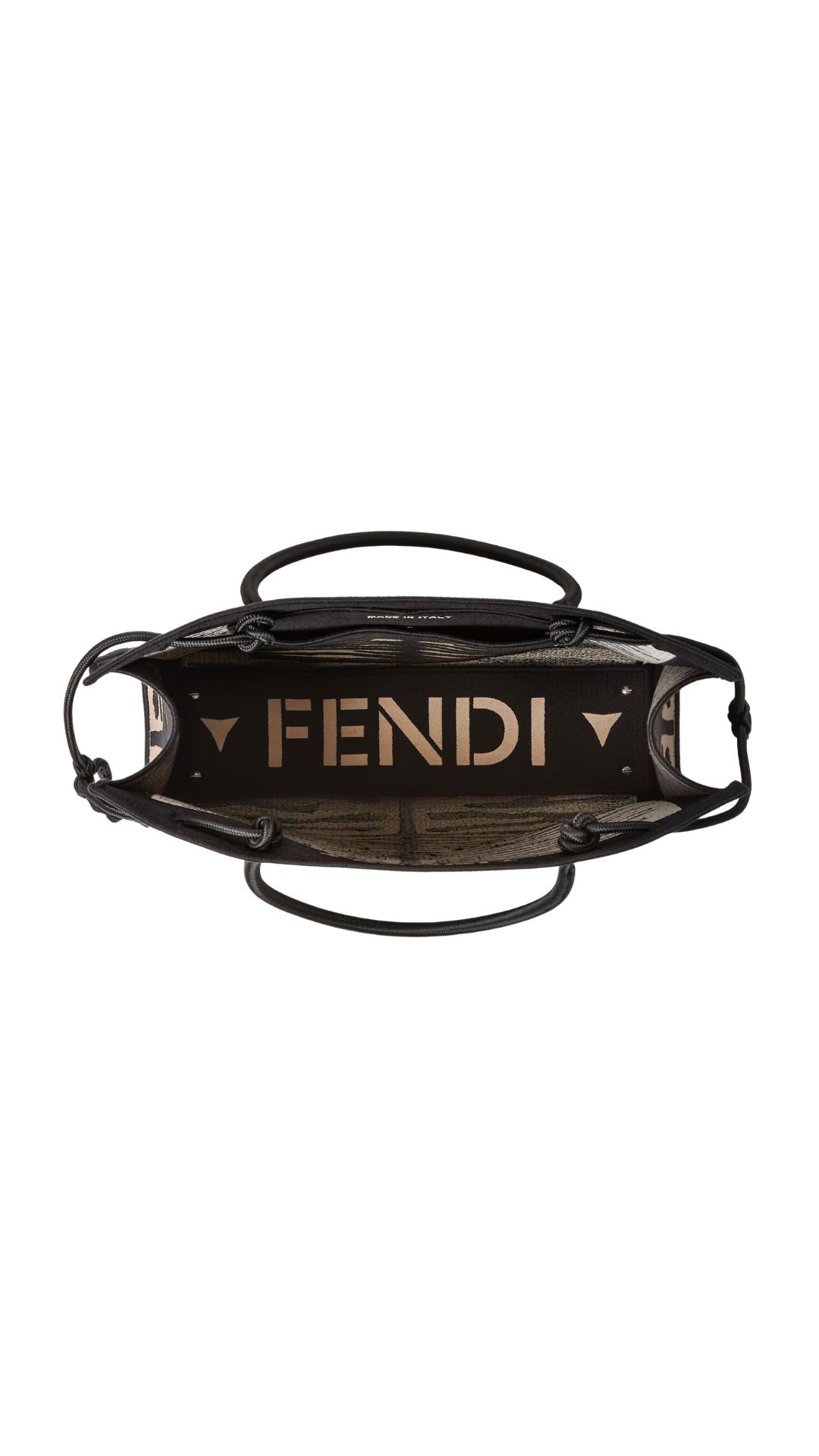 Fendi Magic Shopper Large in Beige and Black Shopper Bag
