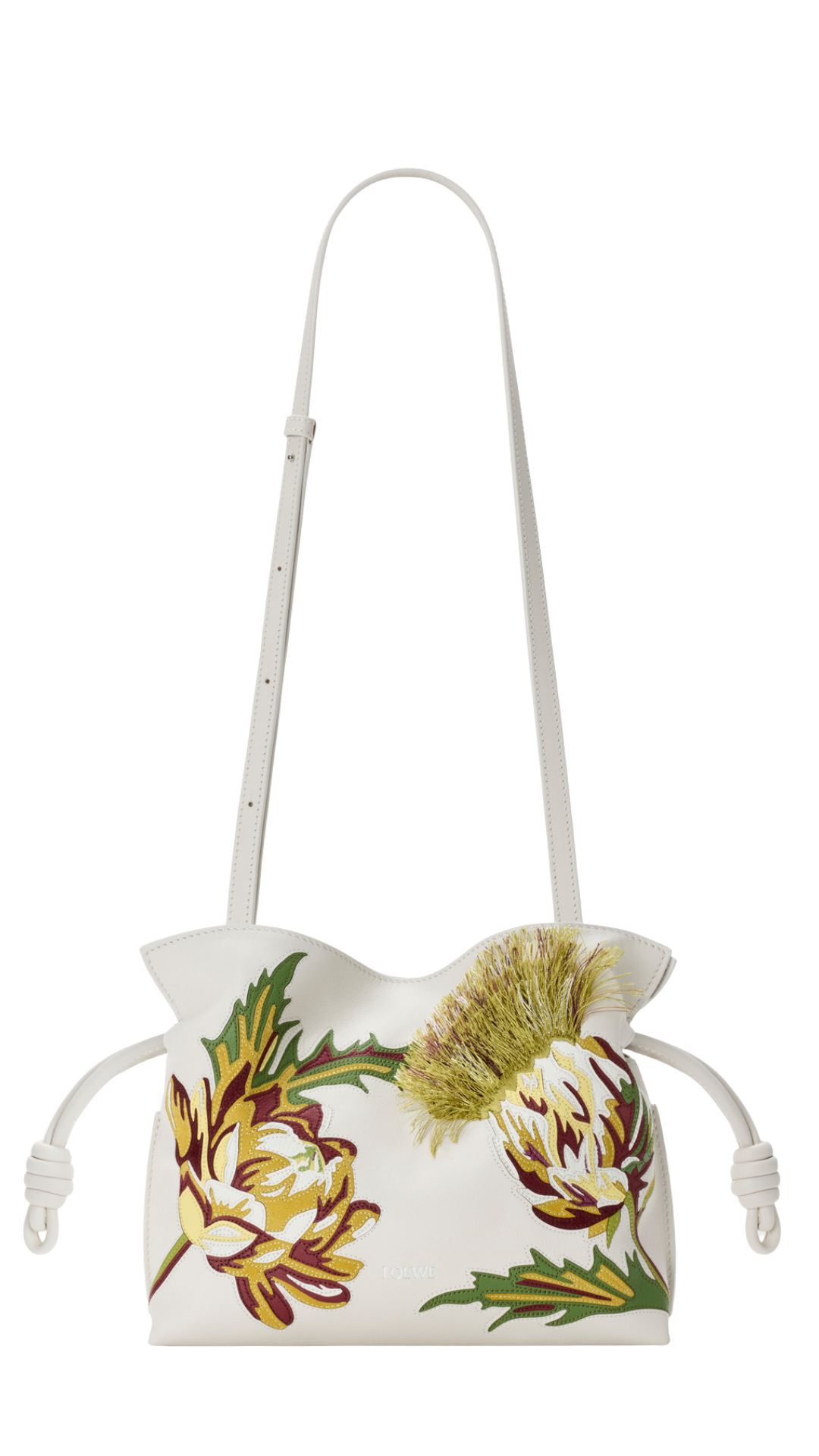 Mini Flamenco Clutch in Soft White Calfskin