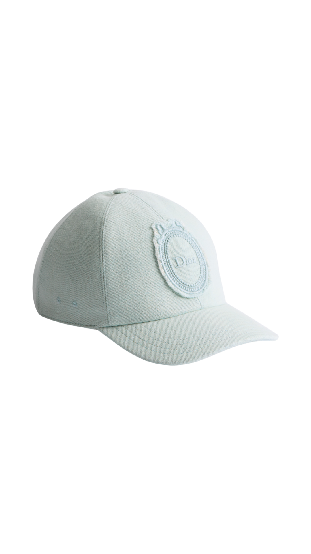 Dioriviera Dior Médaillon D-Player Cap in Light Blue Cotton Denim