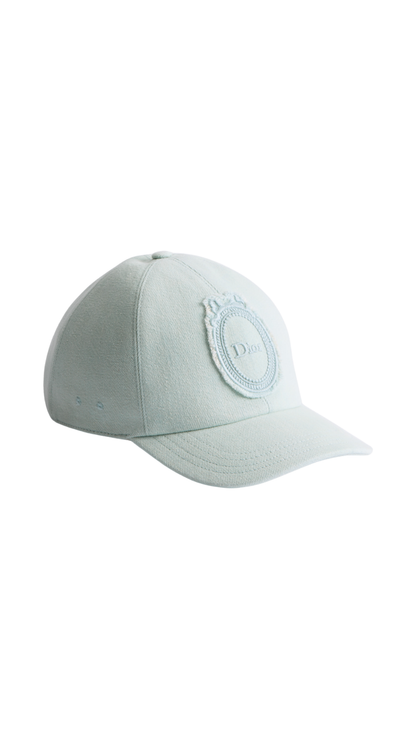 Dioriviera Dior Médaillon D-Player Cap in Light Blue Cotton Denim