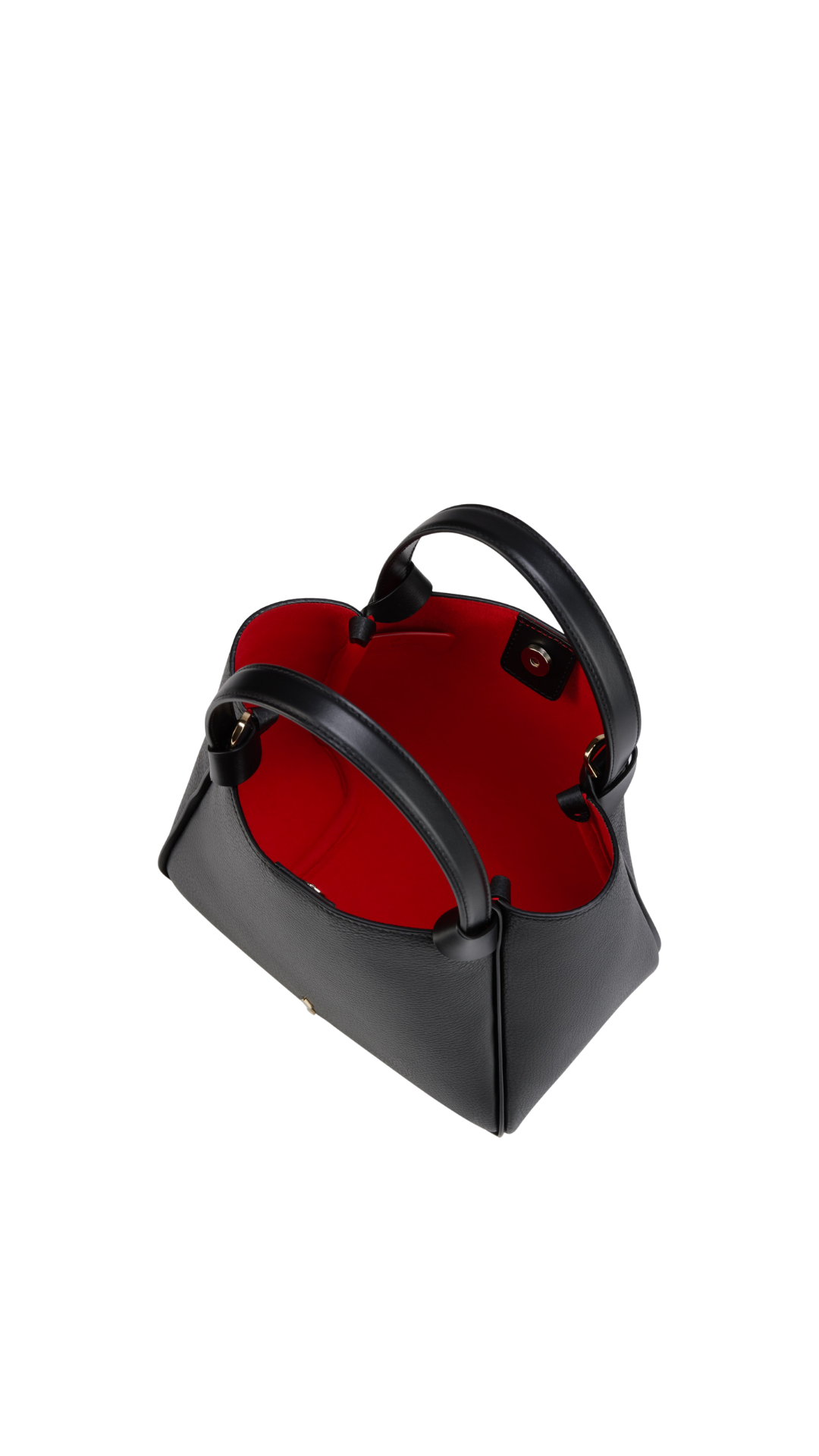 Bettina mini Tote Bag - Grained Calf Leather - Black