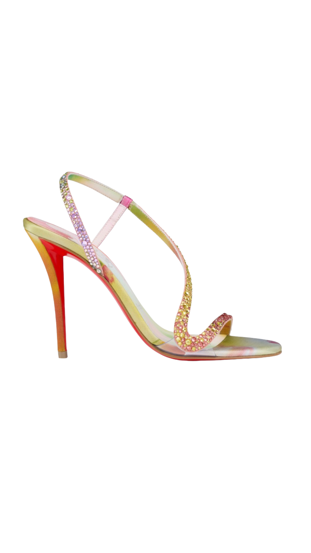 Rosa Z Strass Botanica 100 mm Sandals - Botanica Printed Suede - Multicolor