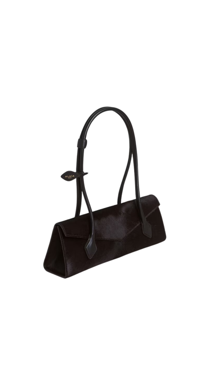 Le Teckel Flap Medium Bag in Chocolate Haircalf