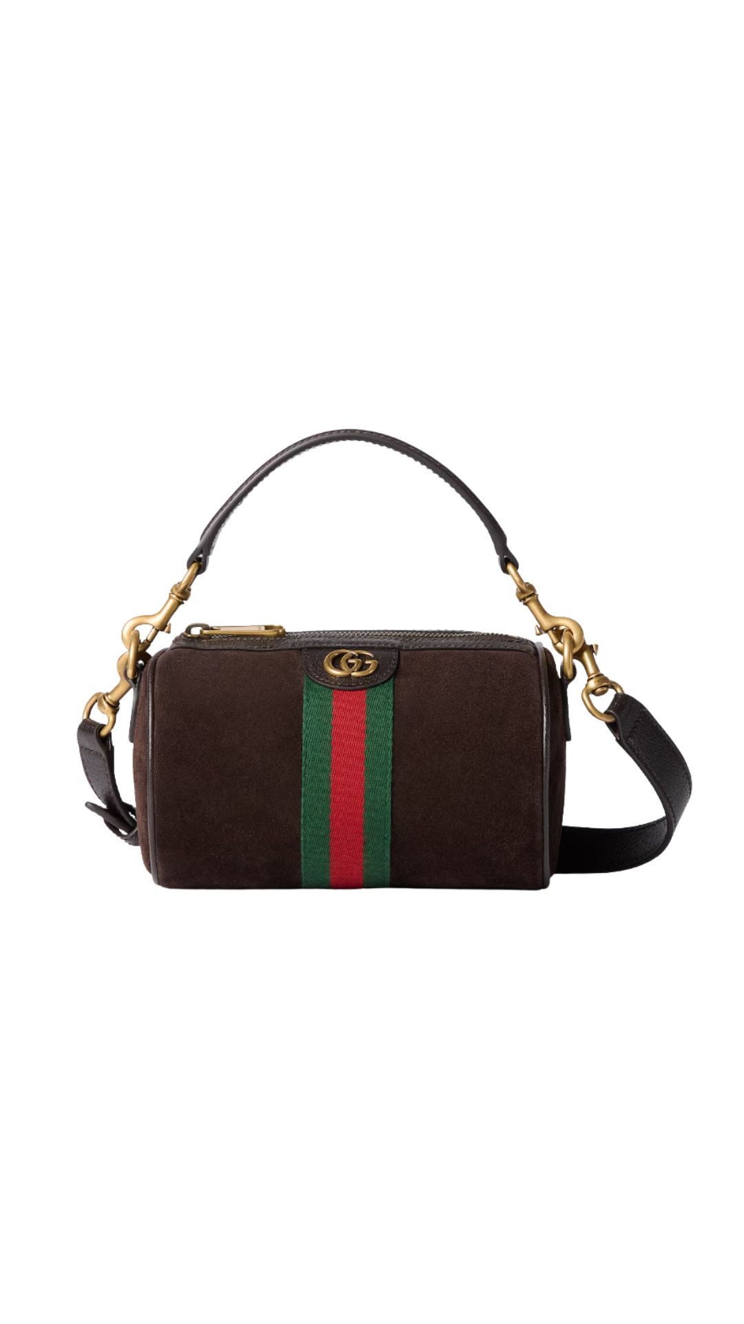 Ophidia Mini Bag in Dark Brown Suede