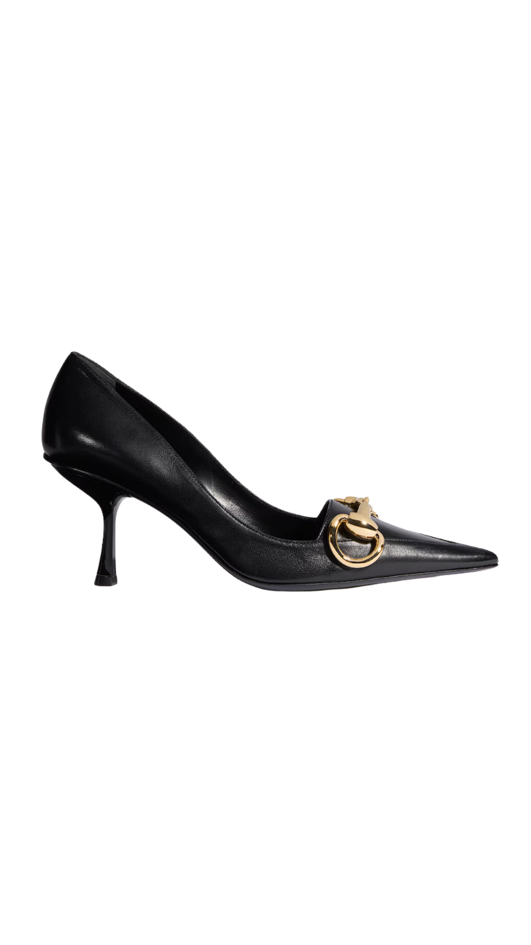 Boulevard Pump in Black Leather