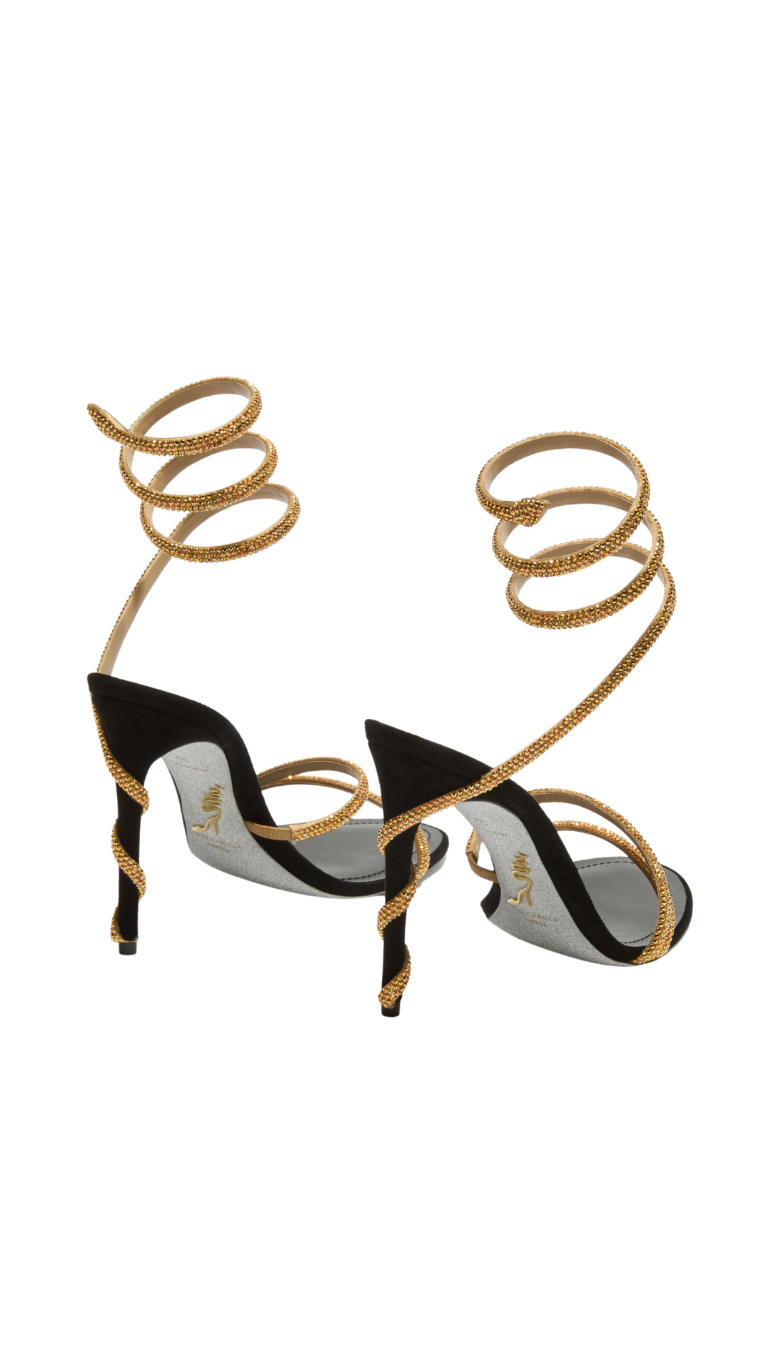 Margot Black and Gold Sandal 105 in  Black