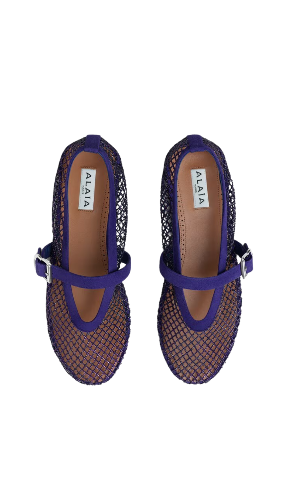 Ballet Flats in Iris Strass Fishnet