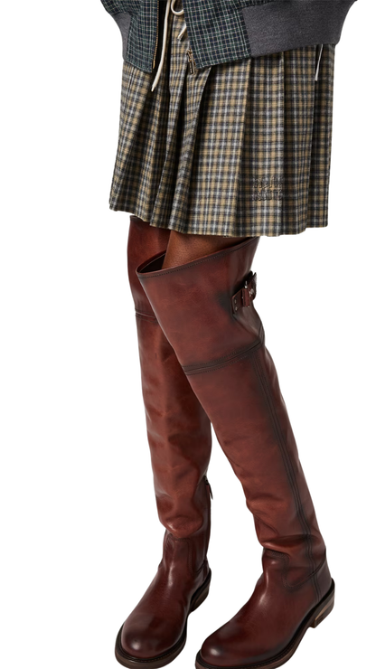 Leather Boots in Coffee
