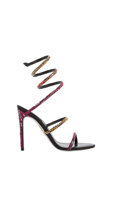 Cleo Black Sandal with Swarovski Crystals 105