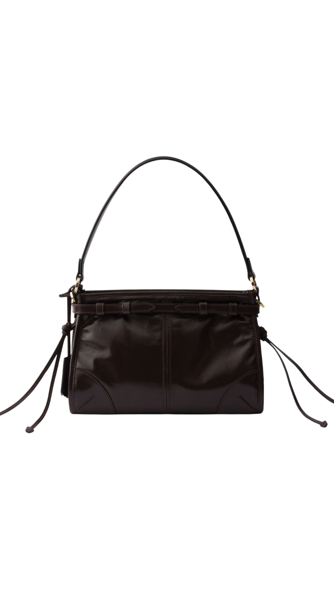 Bonnie Small Leather Handbag in Dark Brown