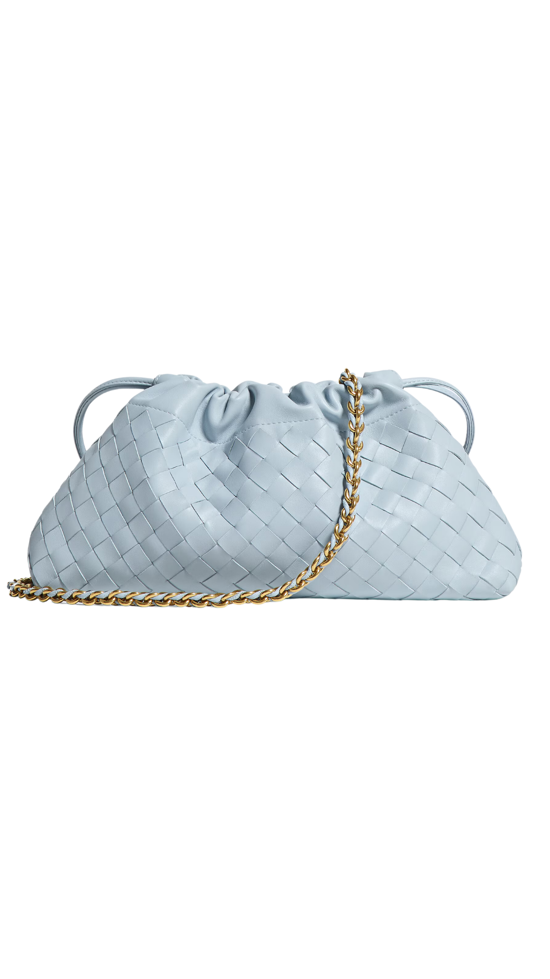 Dustbag Notte in Glacial Intrecciato Calfskin Leather Pouch