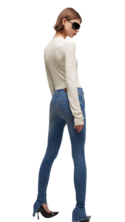 GG Cotton Devoré Top in White