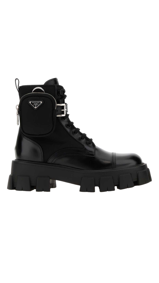 Monolith Leather Ankle Boots in Black